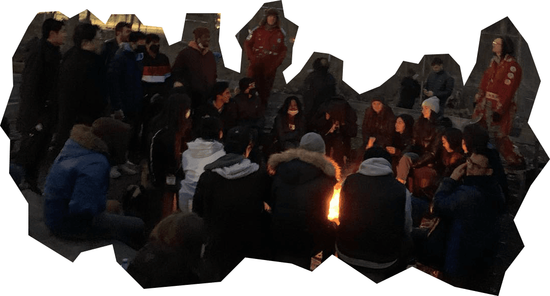 Old Person Campfire